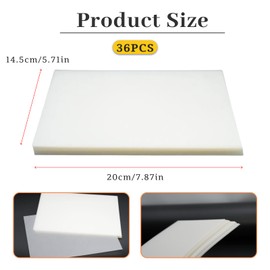 Flewdart 36 shrink film set, crazy translucent, 14.5 x 20 x 0.3 cm, shrinky dink paper plastic sheets, shrink film, shrink film, hand print set for hand painting, not printable