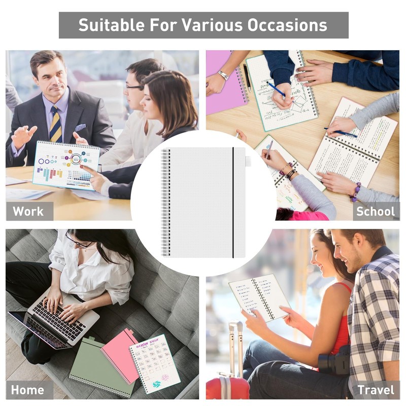 RETTACY Dotted Notebook, A4, Bullet Dot Journal, Lightweight, Pad, for