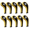 Andux Count Printed Golf Iron Covers with Zipper Long Neck
