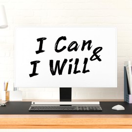 Baocicco I Can and I Will Motivating Inspiring Computer Monitor Dust Cover 22, 23, 24, 25 Inch Full Body Cover for Computer Screen Sleeve Compatible with iMac 24,22-25 PC,Desktop and TV