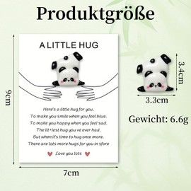 Pocket Hug Panda Lucky Charm Panda Pocket Hug Small Gift for Women Encouragement Gifts Comfort Gifts Pocket Hug Positive Gifts Get Well Gifts for Family Friends