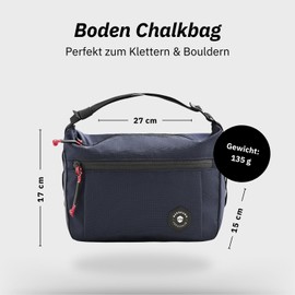 NORDKAMM Floor Chalk Bag for Climbing & Bouldering, Perfect for Climbing Gym or Outdoors, Chalk Bag Made of Robic Performance Nylon, Magnesia Bag