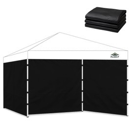 Instant Canopy Sidewalls for 12x12 Pop Up Canopy Tent, 300D Waterproof Material for Outdoor Events, Vendor Booths, and Privacy (Sidewalls Only, Canopy Not Included) (Black, 12x12ft-3pcs)