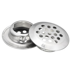 uxcell 19mm(3/4") Circular Soffit Vent, 20pcs Stainless Steel Round Air Vents Mesh Hole Louver for Kitchen Bathroom Cabinet, Silver Tone