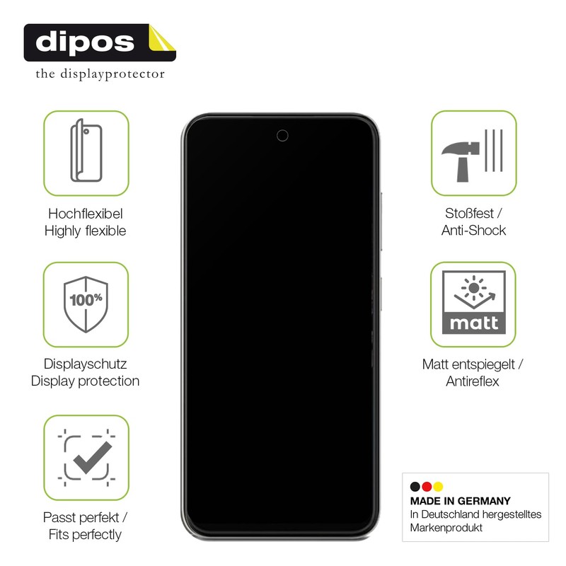 dipos FLEX 2x Matte Screen Protectors for Lava Shark, Anti-Reflective,