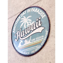 Akizuki Boeki MP19016 Antique Embossed Plate, Round ANOTHER DAY IN PARADISE, Φ11.8 inches (30 cm)