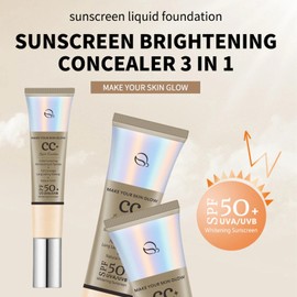 CC Cream with SPF 50+ | Full Coverage Foundation |Color Correcting & Brightening Face Cream | Skin Tone Adjusting for a Natural Glow