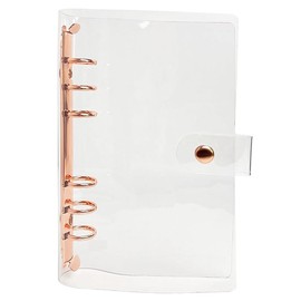 MINGTIANGH Sealing Book Transparent PVC Photo Storage Binder Transparent Push Trifold Color File Plycra Inside Page Change Freely Lightweight Design Portable DIY Storage Mini Photo Album (A6)