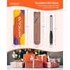 Professional Stainless Steel Nail File with Leather Case, ANIHCANO Curved