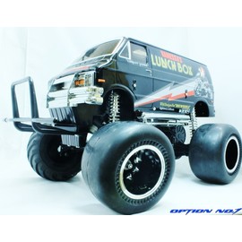 OPTION No.1 ブロックパターンタイヤ・メッキリムホイルセット (WR02.CW01 フロント用/接着済) NO-648