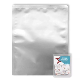 PackFreshUSA (10 Pack) 7 Mil 2-Gallon Premium Century Mylar Bags + 1000cc Oxygen Absorbers
