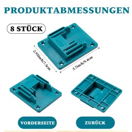Pack of 8 Wall Mount Tool Holder for Makita 18 V, Power Tool Drilling Tools Holder Machine Holder, Screwdriver Holder with Screws, Holder Machine Holder Workshop Storage