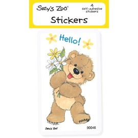 Suzy's Zoo Stickers 4-pack, "Hello! Bear" 10127