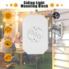 FJIAYIF White Outdoor Siding Light Mounting Block Kit with Built-in