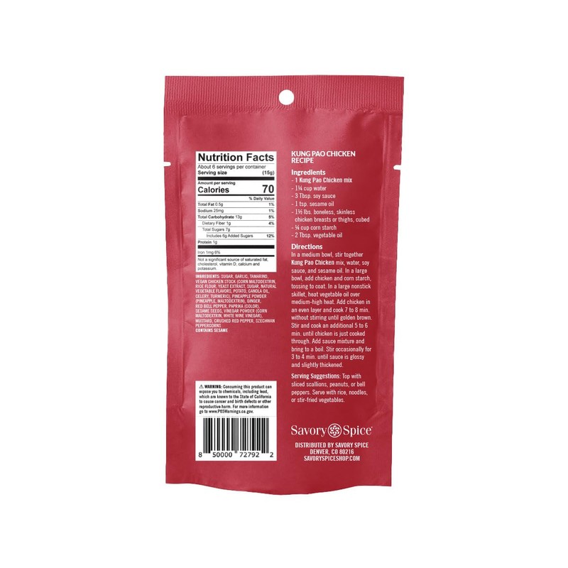 Savory Spice Kung Pao Chicken Spice & Easy Meal Starter