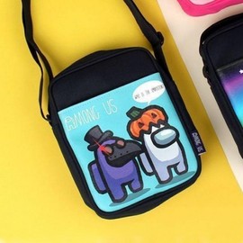 Among Us Halloween Square Reinforced Crossbody Pouch Couple