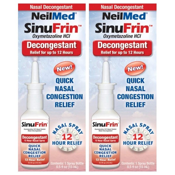 NeilMed Sinufrin Decongestant Relief Spray, (Packaging May Vary), 0.5 Fl