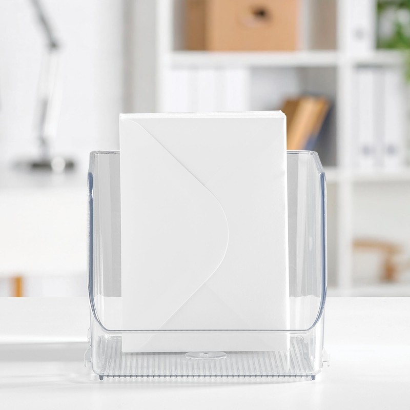 iDesign Stackable Open-Front Storage Bins for Kitchen and Pantry Organization