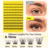EMEDA Cluster Eyelashes 14 mm Lash Clusters D Curl Individual
