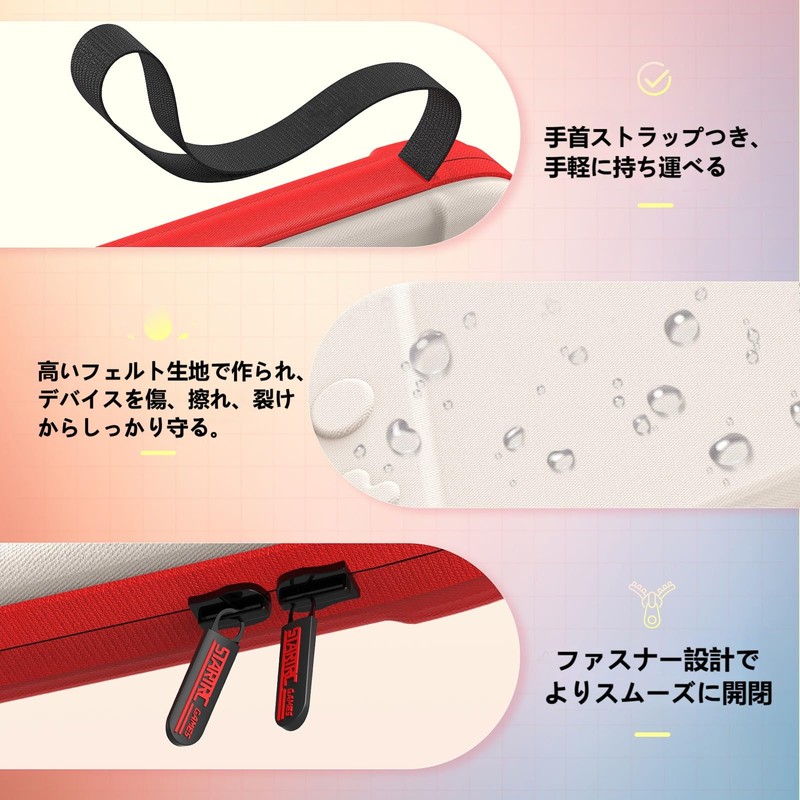 Switch 2ケース バッグ 収納バッグ 薄型 衝撃吸収 撥水表面 ゲームカード 12枚収納 落下試験済み