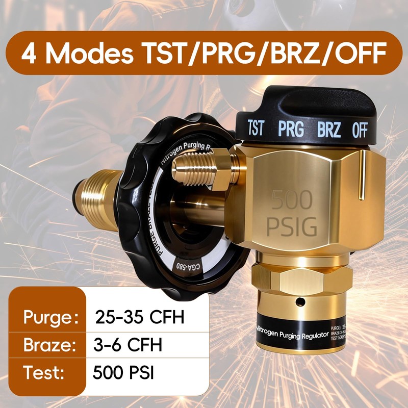 JZWELD VN-500 Nitrogen Purging Regulator