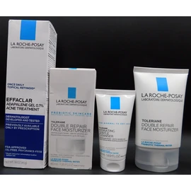 La Roche-Posay 4 Pc La Roche Posay Set Effaclar, Double Repair Moisturizer & Gentle Cleanser