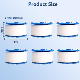 Dexspoeny 6 Pcs Sink Water Filter Elements, Universal Sink Faucet Filter Elements, Sink Faucet Filter Removes Hard Water, Water Filtration & Softeners, Faucet Sprayer Attachment(Faucet Not Included)