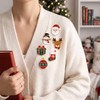 6-Piece Christmas Enameled Brooch Pin Set – Festive Holiday Jewelry