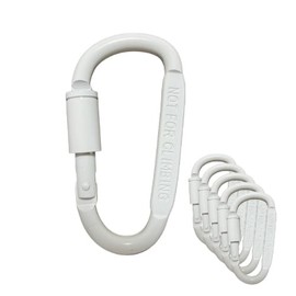 SeaSideHome Carabiner, Screw Lock Fixing Type, Rust Prevention, Multifunctional, Camping Tool, Pack of 5