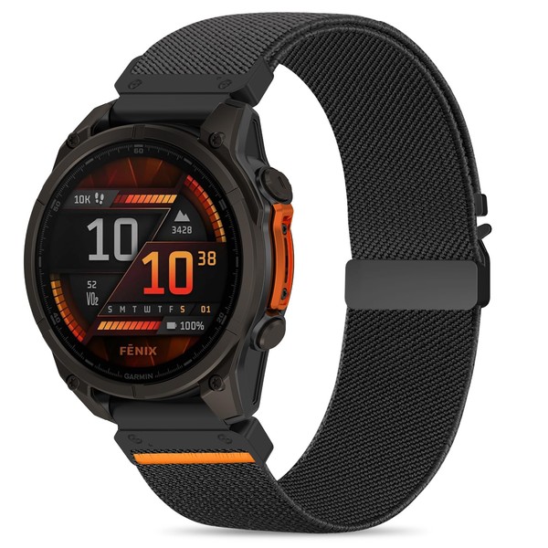 HQzon 22mm Sports Elastic Replacement Band Compatible with Garmin Fenix