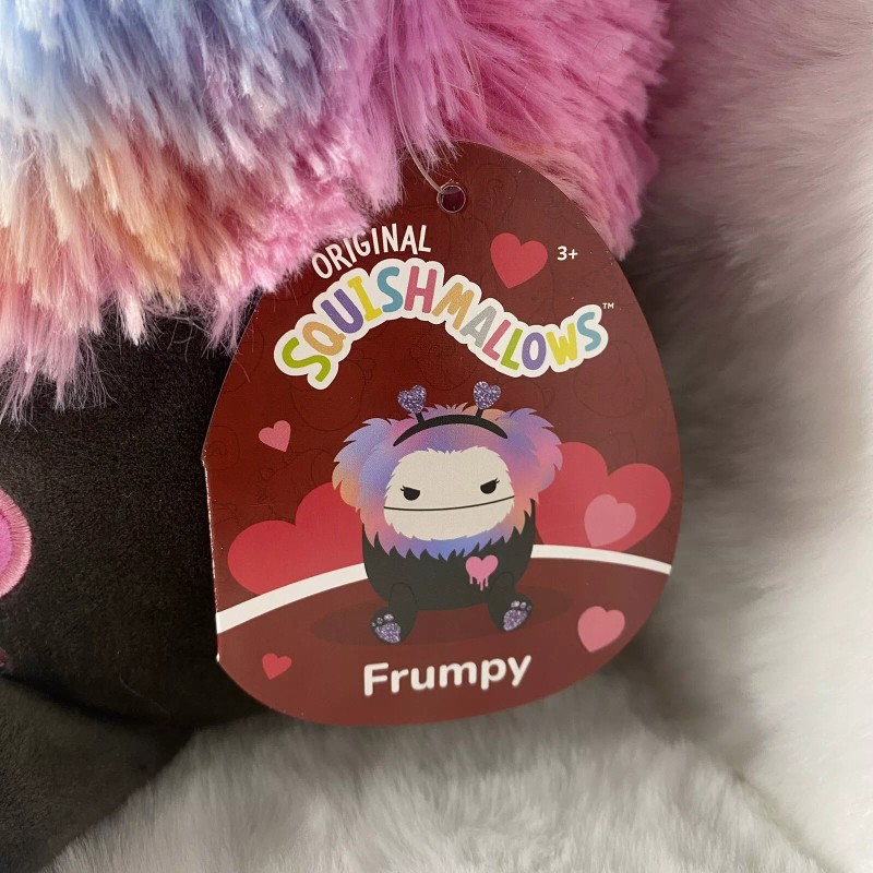 Squishmallows 8" Frumpy Bigfoot Valentines Black Tie Dye Plush BRAND