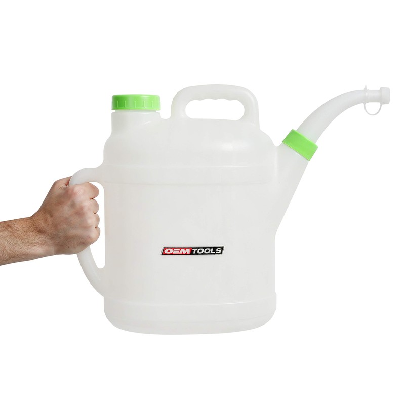 OEMTOOLS 87018 10-Liter Oil Jug With Spout, Automotive Fluid Container,