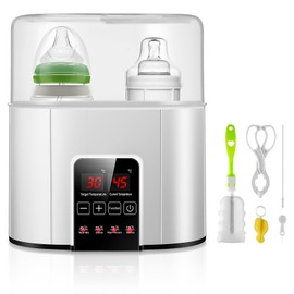 Calentador de Botellas, Calentador Rápido de Biberones para Leche Materna y Fórmula, Se Adapta a 2 Botellas, Control Preciso de Temperatura, Calentador de Leche con Descongelación, Esterilización, Mantenimiento del Calor, Calentador de Alimento de Bebé