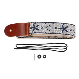 Ukulele Strap Embroidery Style Retro Metal Buckle Adjustable Breathable Shoulder Belt for Banjo Mandolin Style 2