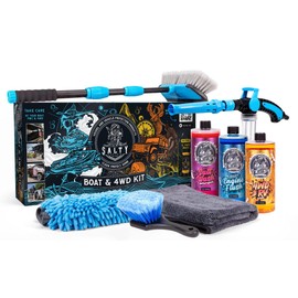 Salty Captain Boat & 4WD Cleaning Kit – Ultimate All-in-One Wash Set with Salt Wash, 4WD & RV Wash, Engine Flush, Microfiber Towels, Foam & Wheel Brush – Perfect for Boats, PWCs & Off-Road Vehicles