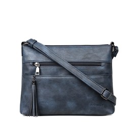 MASINTOR Crossbody Bags for Women, Lightweight Medium Crossbody Purse, Soft Leather Women's Shoulder Handbags with Tassel for Shopping or Travel