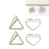 100pcs Paper Clips Gold Triangle Heart Shape Double Layer Three