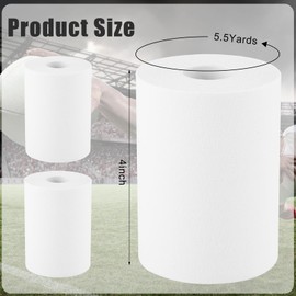 2 Rolls Kinesiology Tape, Muscle Support Tape Extra Wide Waterproof Turf Tape for Arms Football Ultra Sticky Athletic Sports Tape Wrap for Exercises Gymnastics to Prevent Turf Burn (Black White)