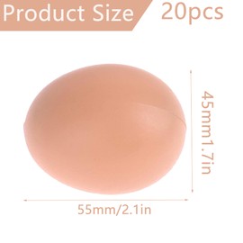 QIUMING 20pcs Artificial Eggs for Hens Eggs for Painting Artificial Chicken Eggs Artificial Eggs Help Laying for DIY Crafts, School Projects
