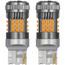RiNan. T20 LED Turn Signal, Explosive Light, Amber, Anti-Hifla, Built-in Resistor, High Performance, Long Life, Polarity (T20)