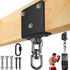 Dolibest Heavy Punching Bag Hanger, 360° Rotation I-Beam Mount for Boxing Muay Thai, Wood Beam Hook for Weight Strength Training Systems, Aerial Yoga & Hammock, Resistance Band (1000 LB Capacity)
