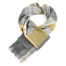 WAMSOFT Wool Winter Plaid Scarf for Men Tartan Women Fashion Thick Scarf Soft Warm Checkered Striped Classic Scarves