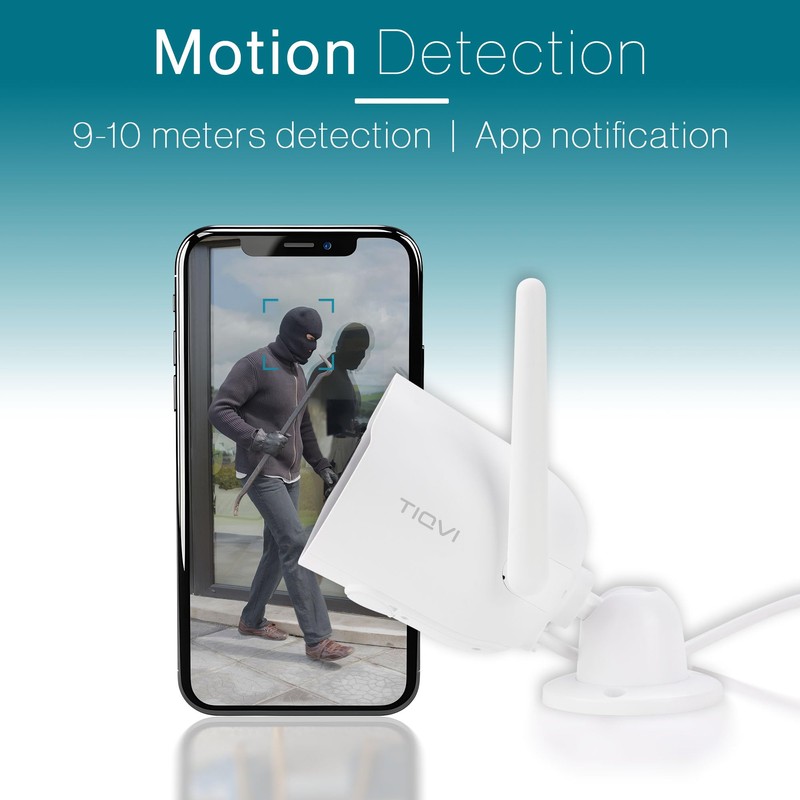 Tiqvi - Smart Outdoor Camera WiFi, 1080P, Dualband (2.4/5GHz), Infrared