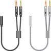 Warmstor 2-Pack Headphone Splitter for Computer 3.5mm Female to 2