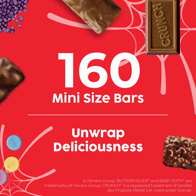 Butterfinger, CRUNCH Baby Ruth, Nerds, SweetTarts, Minis, Fun Size Assorted