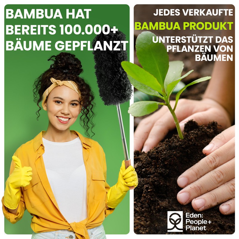 BAMBUA Duster 140 cm and 1 Microfibre Cloth