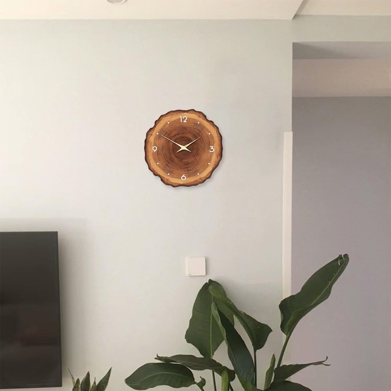 XNM MDF Wood Wall Clock for Living Room Decor -
