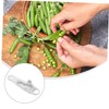 LIFKOME 1pc Multi Functional Green Bean Slicer Stem Remover White