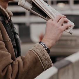 MOOGEEN Mens Bracelet Anniversary Birthday Gifts for Him Boyfriend Gift Bracelet for Boyfriend Mens Leather Bracelets Braided to My Boyfriend Fiance Gift from Girlfriend Fiancee