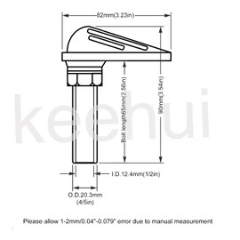 keehui Stainless Steel 316 Marine Grade I.D. 1/2Inch(12.4MM) Boat Intake Strainer Threaded Thru-Hull Inlet 1in Filter Scoopwith Rubber Gaskets